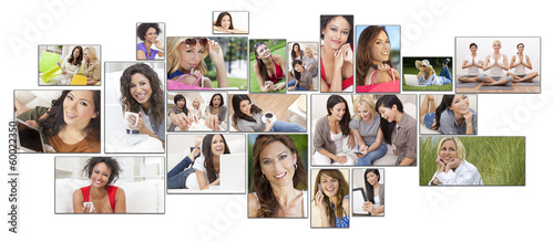 Photo: Mixed Race Female Women Healthy Lifestyle Montage Mixed Race Female Women Healthy Lifestyle Montage