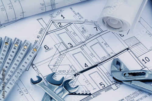 Photo: Bauplan für ein Haus Bauplan für ein Haus