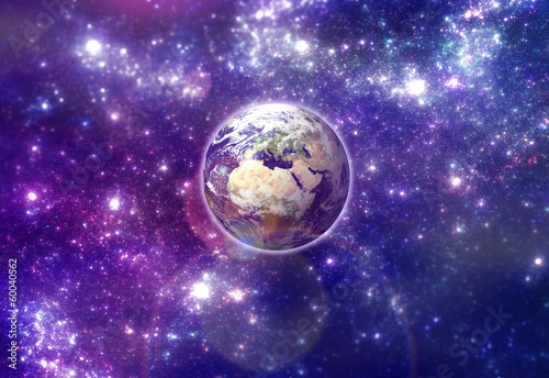 Earthin the galaxy Elements of this image furnished by NASA