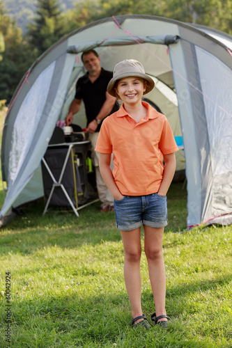 Photo: Summer in the tent - family on the camping Summer in the tent - family on the camping