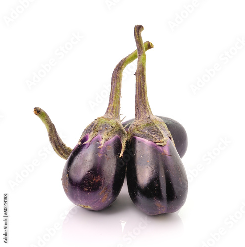 Photo: Fine blue eggplant isolated on white background Fine blue eggplant isolated on white background