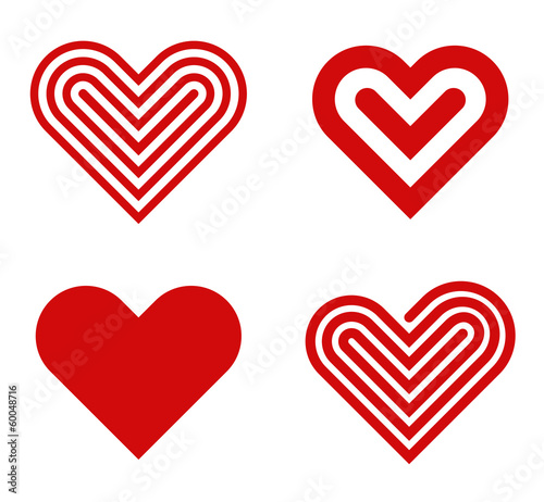 Heart logo design collection. Valentine's day. Love, Cardio icon