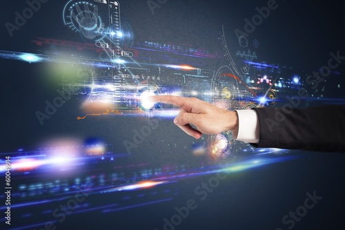 Photo: Futuristic touch screen interface Futuristic touch screen interface