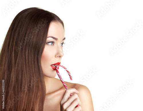 Photo: sexy girl with candycane sexy girl with candycane