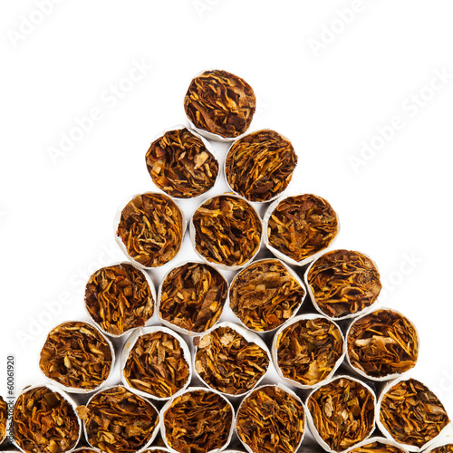 Photo: cigarettes triangle heap cigarettes triangle heap