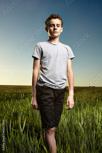 Photo: Teenager in a wheat field Teenager in a wheat field