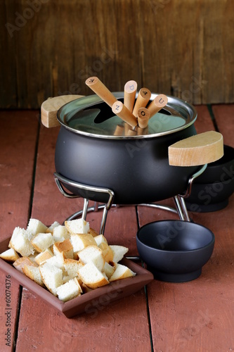 Photo: special set of utensils for cooking fondue (cheese, chocolate) special set of utensils for cooking fondue (cheese, chocolate)