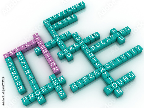 Illustration: 3d imagen Attention deficit hyperactivity disorder 3d imagen Attention deficit hyperactivity disorder
