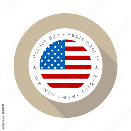 Vector: patriot day. us seal and banner illustration design patriot day. us seal and banner illustration design