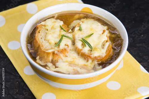 Photo: French onion soup with ingredients French onion soup with ingredients