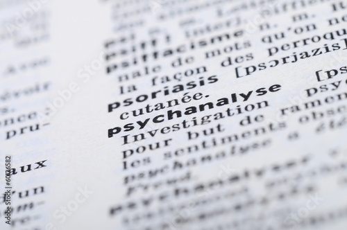 Photo: French Dictionary at the word psychoanalysis French Dictionary at the word psychoanalysis