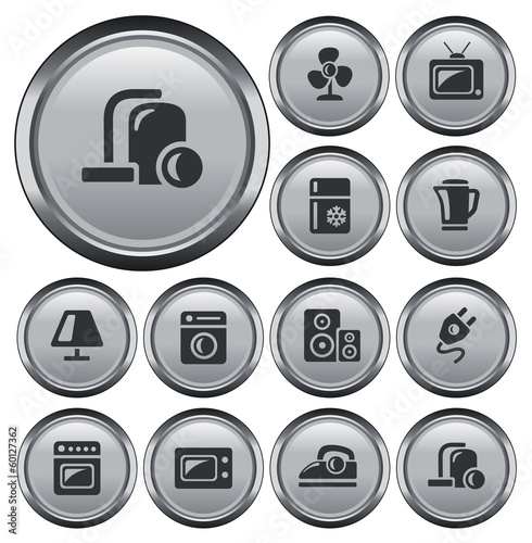 Vector: Home electronics button set Home electronics button set
