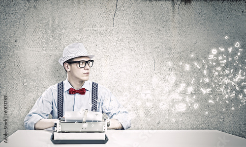 Photo: Young man writer Young man writer