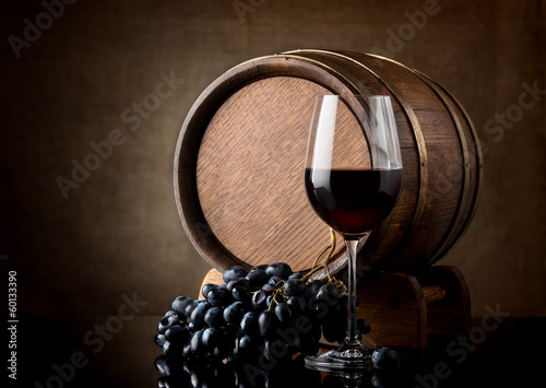 Photo: Glass and barrel Glass and barrel