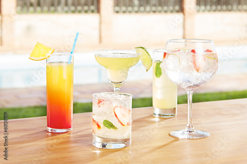 Photo: Variety of summer cocktails Variety of summer cocktails