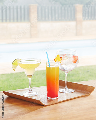 Photo: Variety of summer cocktails Variety of summer cocktails