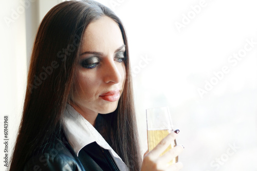 Photo: woman in depression drinking alcohol woman in depression drinking alcohol
