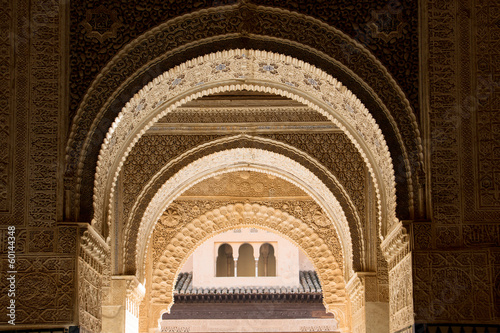 Photo: Moorish arch in Alhambra harem room, Spain Moorish arch in Alhambra harem room, Spain
