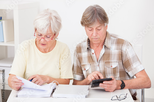 Photo: Senior Couple Doing Their Finances Senior Couple Doing Their Finances