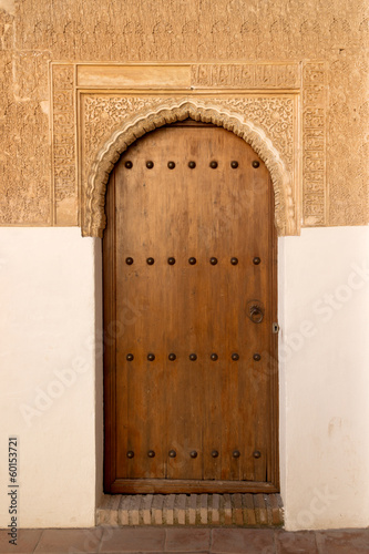 Photo: Antique door in Generalife palace of Alhambra, Granada Antique door in Generalife palace of Alhambra, Granada