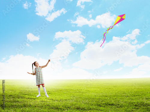 Photo: Girl with kite Girl with kite