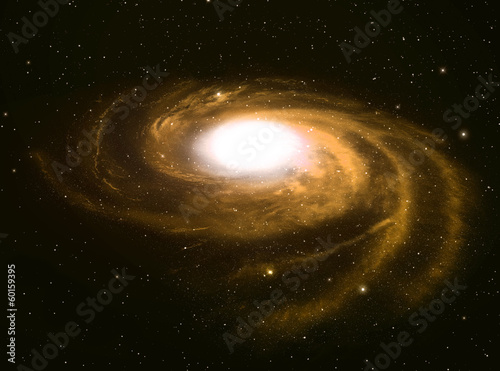 Illustration: Spiral galaxy in deep space. Spiral galaxy in deep space.