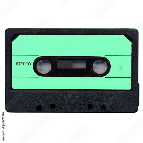 Photo: Tape cassette with green label Tape cassette with green label