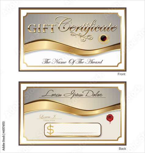 Vector: Voucher, Gift certificate, Coupon template Voucher, Gift certificate, Coupon template