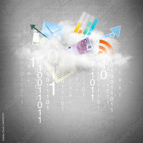 Photo: Cloud technology background Cloud technology background