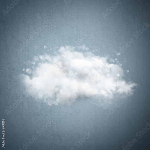 Photo: Creative technological background. Cloud Inside an empty room Creative technological background. Cloud Inside an empty room