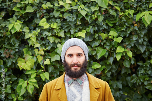 Photo: Smiling hipster bearded male student Smiling hipster bearded male student