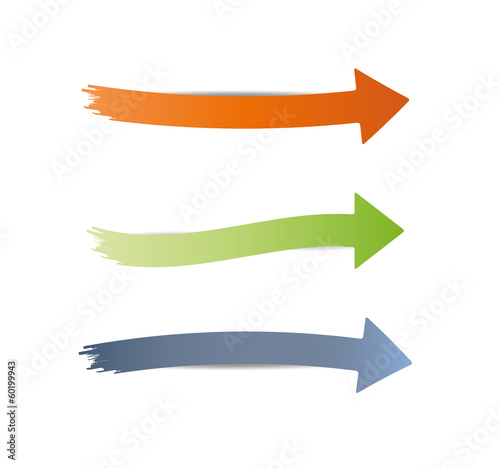 Vector: three different arrows three different arrows