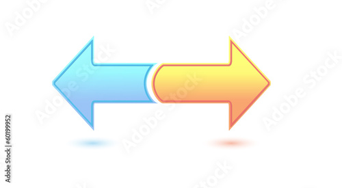 Vector: two inverse arrows two inverse arrows