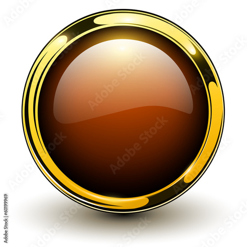 Vector: Gold button shiny metallic Gold button shiny metallic