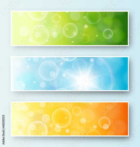 Vector: Banners, sunny spring collection. Banners, sunny spring collection.