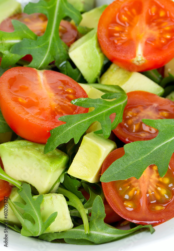 Photo: rugula avocado and tomato salad rugula avocado and tomato salad