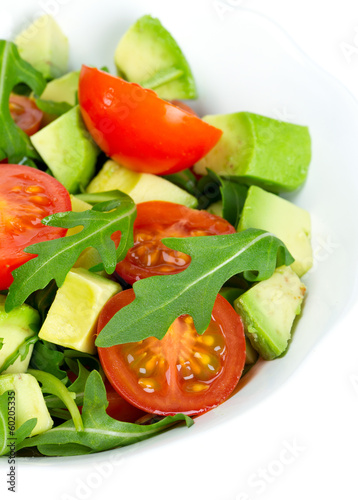Photo: rugula avocado and tomato salad rugula avocado and tomato salad