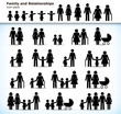 Set of family pictograms Set of family pictograms
