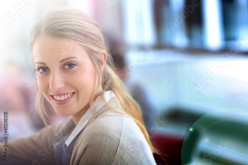 Photo: Portrait of beautiful smiling student girl Portrait of beautiful smiling student girl