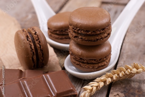 Photo: Macarons, Schokolade Macarons, Schokolade