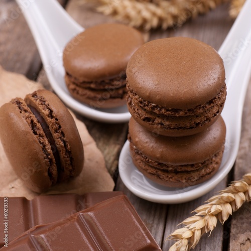 Photo: Macarons, Schokolade Macarons, Schokolade