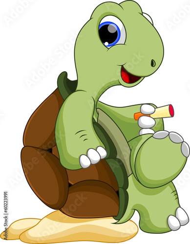 Vector: cute turtle being smoked cute turtle being smoked