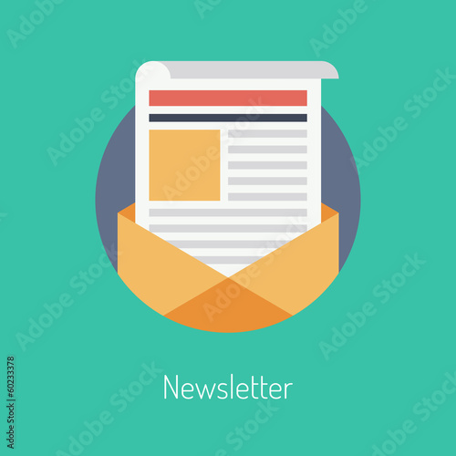 Vector: Newsletter flat illustration concept Newsletter flat illustration concept