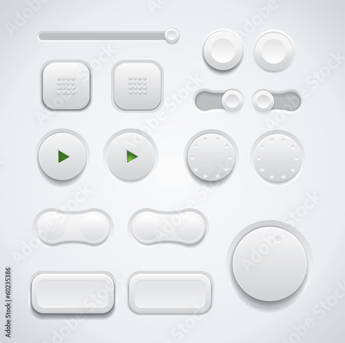 Vector: Modern UI button set including switches and push buttons Modern UI button set including switches and push buttons