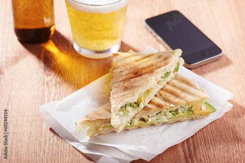 Photo: Feta cheese and avocado sandwich Feta cheese and avocado sandwich