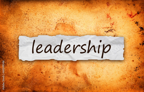 Photo: leadership title on piece of paper leadership title on piece of paper