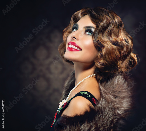 Photo: Retro Woman Portrait. Vintage Styled Photo Retro Woman Portrait. Vintage Styled Photo