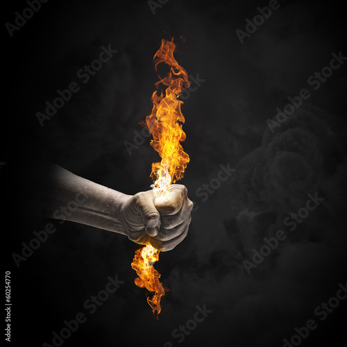 Photo: Fire in hand Fire in hand