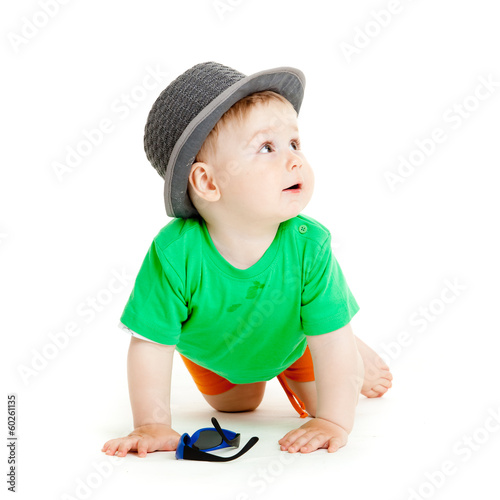 Photo: baby boy isolated. baby boy isolated.