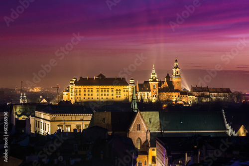  Poland, Krakow. Wawel Castle and Wistula . Krakow Poland.